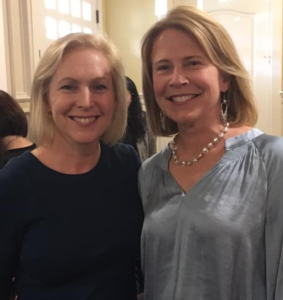 Recently I hosted a meet-and-greet at home for my former college classmate, New York Senator Kirsten Gillibrand!